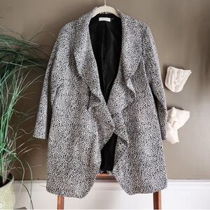 Calvin Klein Black & White Animal Print “Waterfall”Jacket Sz. 14 - EUC- CUTE!
